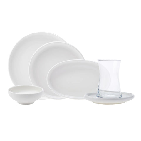 Service Petit Déjeuner Karaca Cordelia en porcelaine pour 6 personnes, 26 pièces