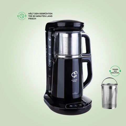 Théière et bouilloire Karaca Caysever Robotea, chrome