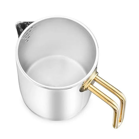 Jumbo Metalix Titanyum Gold Théière avec Fond Induction, Taille Midi
