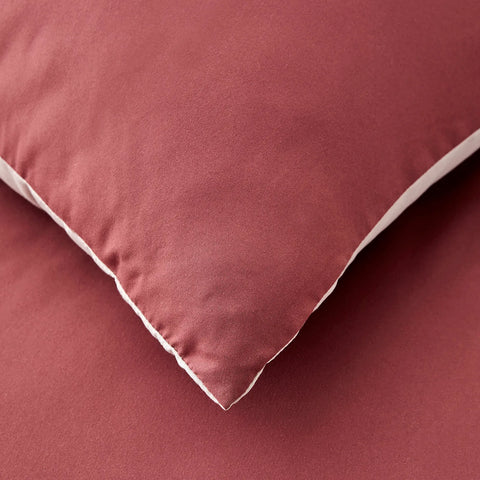 Parure de lit Karaca Home avec housse de couette pour lit simple, rouge bordeaux et beige