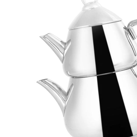 Théière Karaca Théière en porcelaine en cadeau, base à induction, Midi 