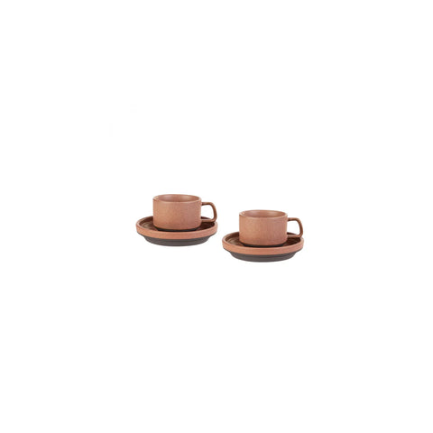 Coffret de tasses à café Karaca Stone Bronze pour 2 personnes