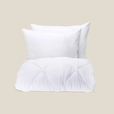 Karaca Home Microfiber Soft Couette Double et 2 Oreillers en Silicone