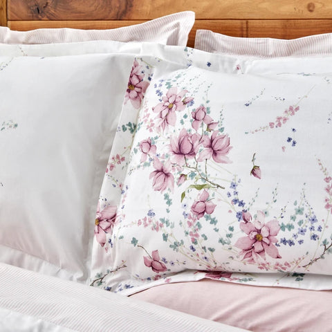 Karaca Home Dalila 100% Coton Ensemble de Housse de Couette Double Rose