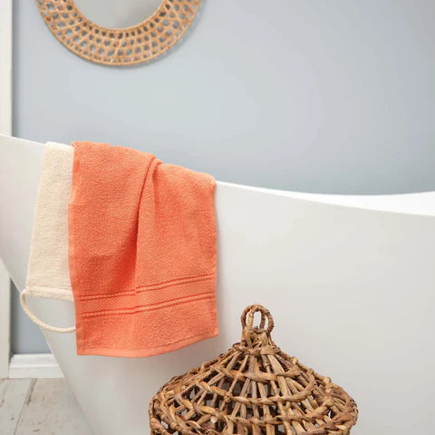 Karaca Home Daily Soft – Serviette rose clair 100 % coton 30 x 50 cm