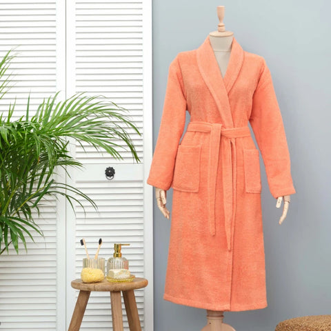 Karaca Home Daily Soft Saumon Peignoir Femme 100 % Coton S/M