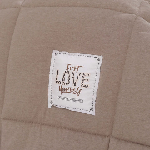 Karaca Home Motto lit simple Cotton Comfort Set/kit de couchage Beige