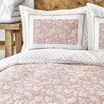 Parure de Lit Simple Ajustée Karaca Home Celerina Rose 100 % Coton