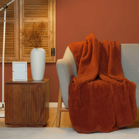 Karaca Home Faye Plaid Terracotta 115x160 cm