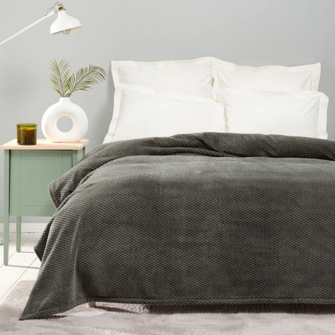 Karaca Home Theoline Couverture Double Wellsoft Jacquard Olive