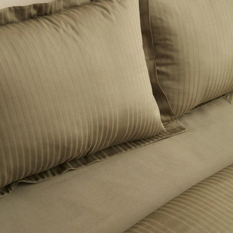 Karaca Home Parure de lit Uniq Satin 100% Coton Double Haki