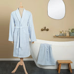 Karaca Home Defy Peignoir pour Homme Bleu 100% Coton Set L/XL