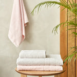 Karaca Home Vinos Ensemble de Serviettes de Bain et de Tête 4 Pièces Poudré