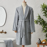 Karaca Home Lottie, Peignoir 100 % Coton, L/XL, Anthracite