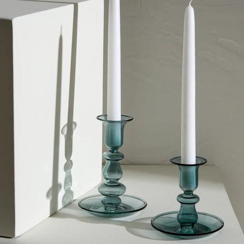 Karaca Home Porte-Bougie en Verre Alyce Vert 13x10 cm