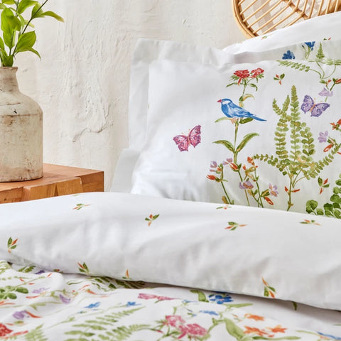 Karaca Home Nadia Housse de Couette 100% Coton Double avec Plaid Offert Vert