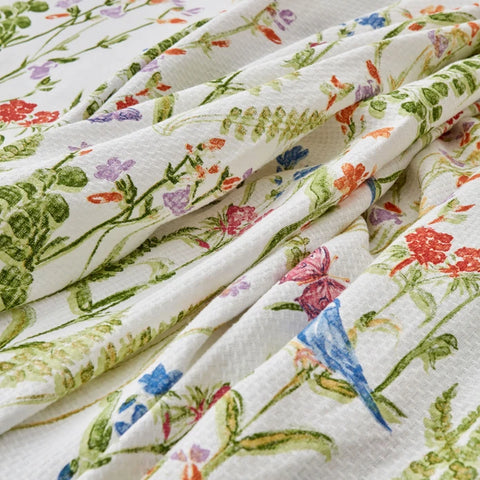 Karaca Home Nadia Housse de Couette 100% Coton Double avec Plaid Offert Vert