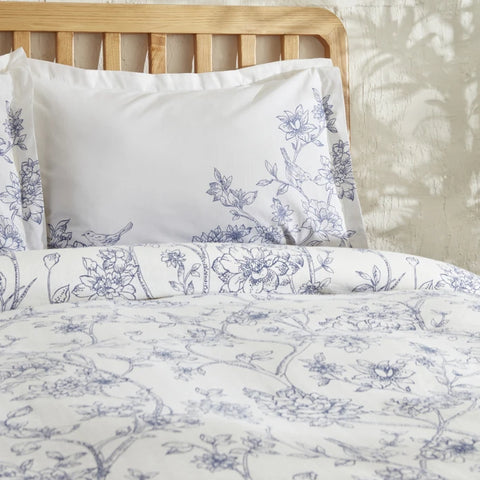 Karaca Home Reese Ensemble de Plaid en Coton Simple Bleu