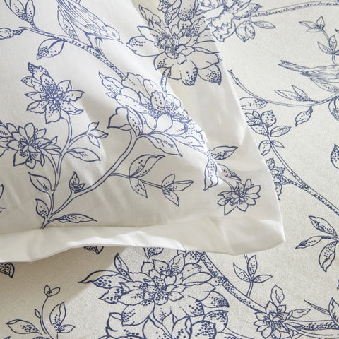 Karaca Home Reese Ensemble de Plaid en Coton Simple Bleu