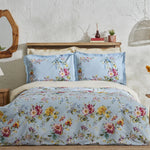 Ensemble de Literie Karaca Home Jolie 100 % Coton Pour Lit Double Bleu