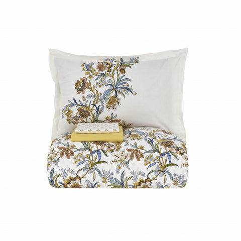 Karaca Home Indra, Ensemble de Housse de Couette 100% Coton, Double, Jaune