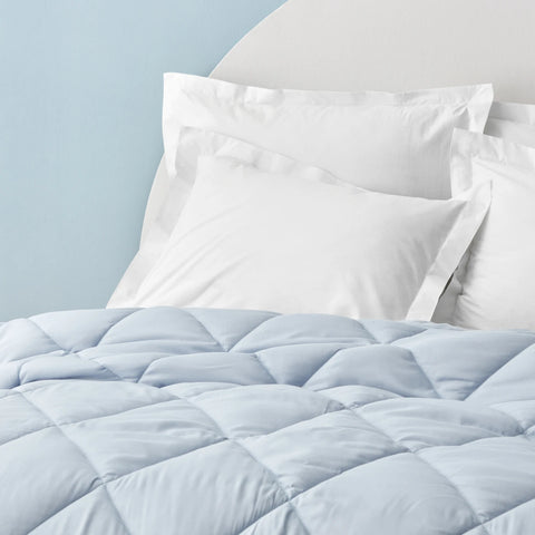 Sarah Anderson Grimes Couette Microfibre Simple Bleu