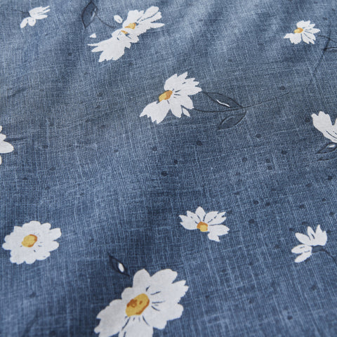Karaca Home Daisy Housse de Couette 100% Coton Taille Simple Indigo