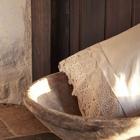 Karaca Home Belinda 6-delige huwelijks bedlinnenset ecru