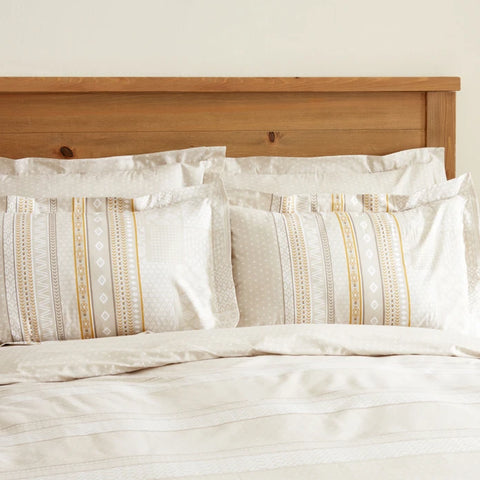 Karaca Home Keira Housse de Couette 100% Coton Double Beige