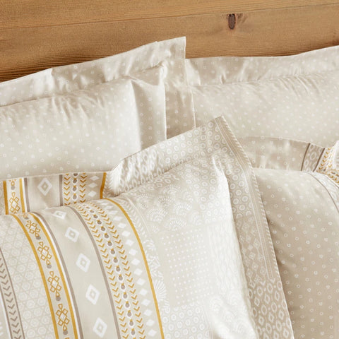 Karaca Home Keira Housse de Couette 100% Coton Double Beige