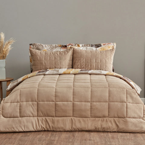 Karaca Home Lydia Ensemble Confort Stripe Double Beige