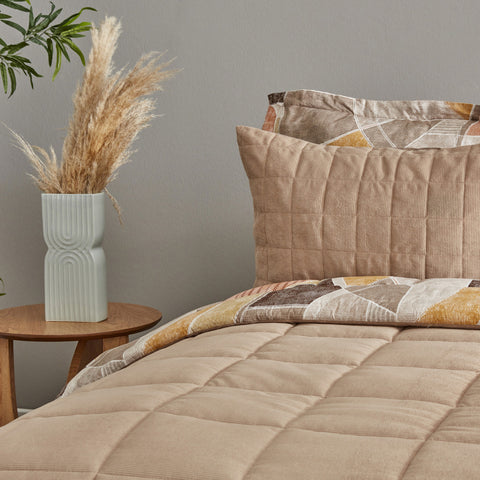 Karaca Home Lydia Ensemble Confort Stripe Double Beige