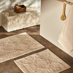 Karaca Home Katy Set de 2 Tapis de Bain Beige