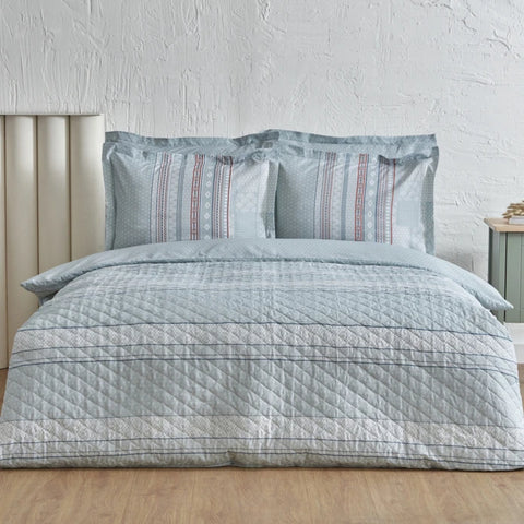 Karaca Home Keira Summer Set Housse de Couette Double Taille Bleu