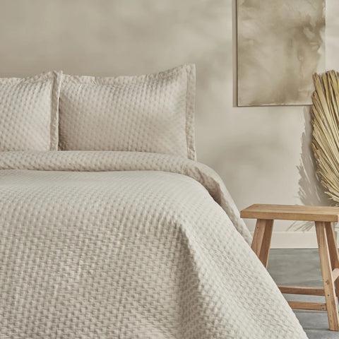 Karaca Home Breeze Soft Set de Couvre-lit Double Ecru