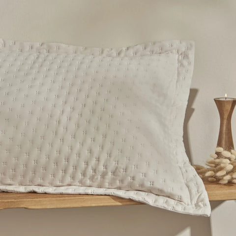 Karaca Home Breeze Soft Set de Couvre-lit Double Ecru