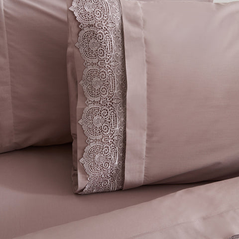 Karaca Home Valeria Queen Coffret de Mariage 8 Pièces Rose Poudré