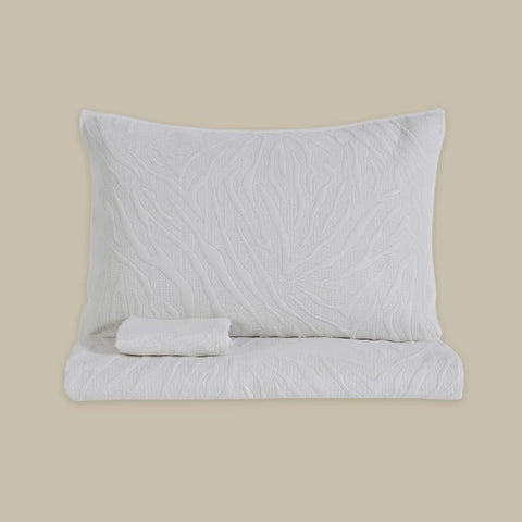 Karaca Home Sonnia Ensemble Couvre-lit Double Écru