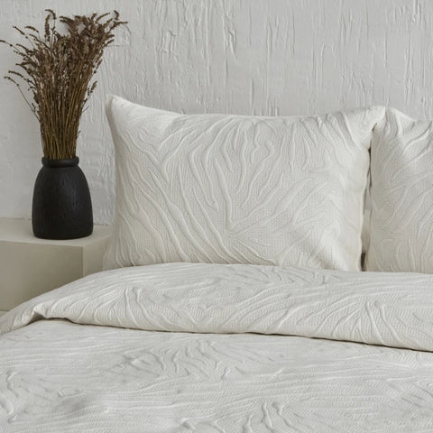 Karaca Home Sonnia Ensemble Couvre-lit Double Écru