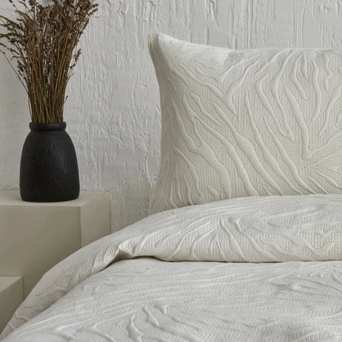 Karaca Home Sonnia Ensemble Couvre-lit Double Écru