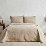 Karaca Home Sonnia Ensemble Couvre-lit Double Beige