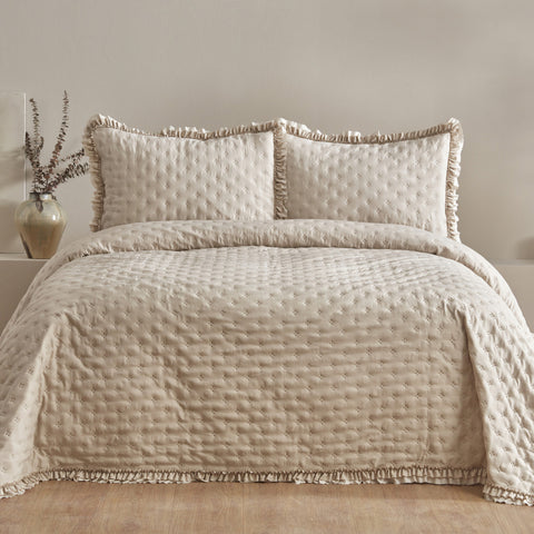 Karaca Home Viona, Couvre-Lit, Double, Beige