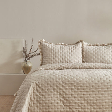 Karaca Home Viona, Couvre-Lit, Double, Beige