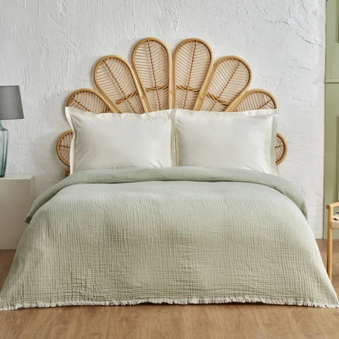 Plaid Karaca Home Persler pour lit double, Mousseline, Vert