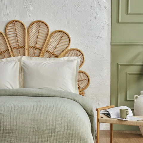 Plaid Karaca Home Persler pour lit double, Mousseline, Vert