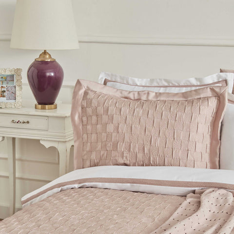 Karaca Home White Collection Bride Carina Coffret Mariage 8 Pièces 80 Fils 100 % Coton Rose Poudré