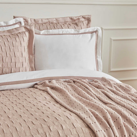 Karaca Home White Collection Bride Carina Coffret Mariage 8 Pièces 80 Fils 100 % Coton Rose Poudré