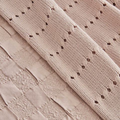 Karaca Home White Collection Bride Carina Coffret Mariage 8 Pièces 80 Fils 100 % Coton Rose Poudré