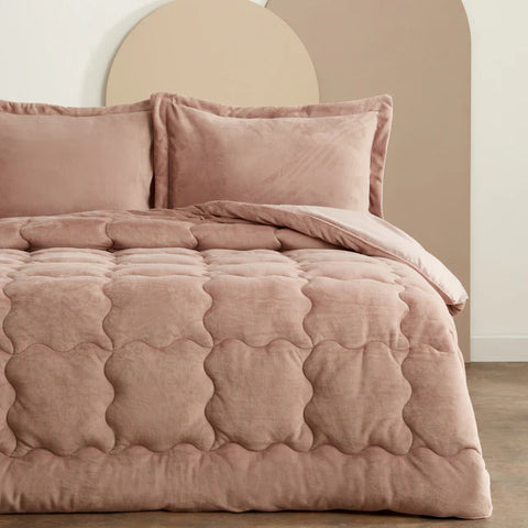 Karaca Home Viny Ensemble Soft Dream Comfort Lit Double Rose Ancien