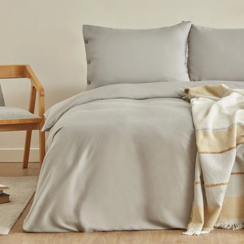 Karaca Home Nevada lit double Crème Housse de couette Jacquard Couvre-lit Set jaune moutarde